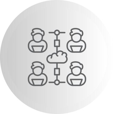 Bulut Uzaktan Çalışması Temizlenmiş Temiz Sayısal Grafik Düzeni