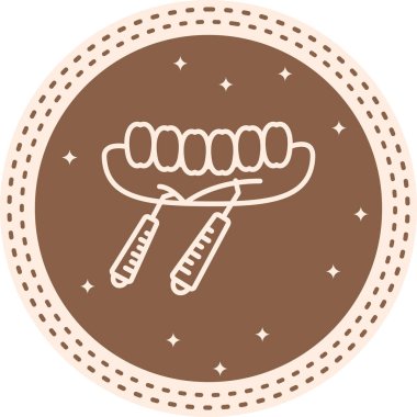 Gingival Cerrahi Şık Dijital Tasarım Sembolü