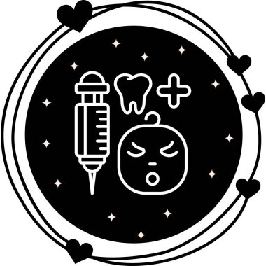 Pediatrik Diş Hekimliği Seçkin Markalaştırma Vektör Varlığı