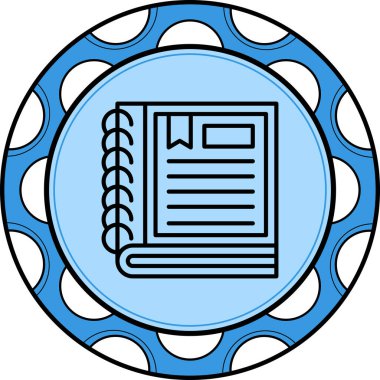 Notebook Line Icon Isolated on White Background