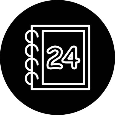 24 Web simgesi vektör illüstrasyonu