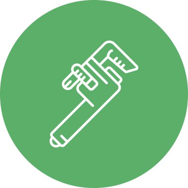 Bu doğrusal simge, bakım uygulamalarında veya web sayfalarında kullanmak için uygun bir boru anahtarını sıkıca kavrayan bir eli resmeder.