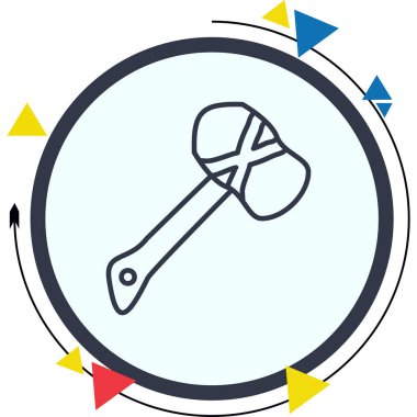 Eski Taş Çekiç Temiz Profesyonel Düz Tasarım