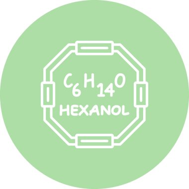 Hexanol Eşsiz Yenilikçi Dijital Grafik Sembolü