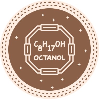 Octanol Yüksek Kaliteli Ölçeklenebilir Vektör İllüstrasyonu