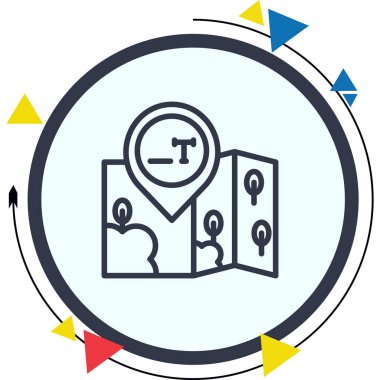 Konum Tipi Yaratıcı Modern Düz Vektör Tasarımı