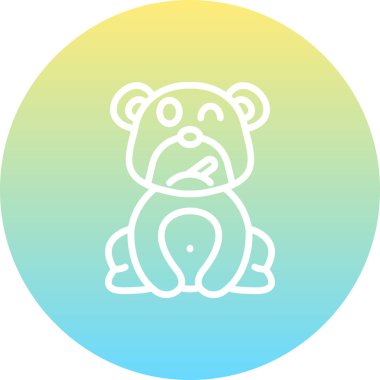 Ayı Termometresi Minimum Yüksek Çözünürlüklü Vektör Düzeni