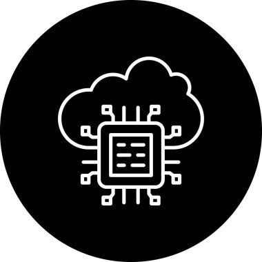 Bulut Bilgisayarlı Zarif Vektör Sanatı Nesnesi