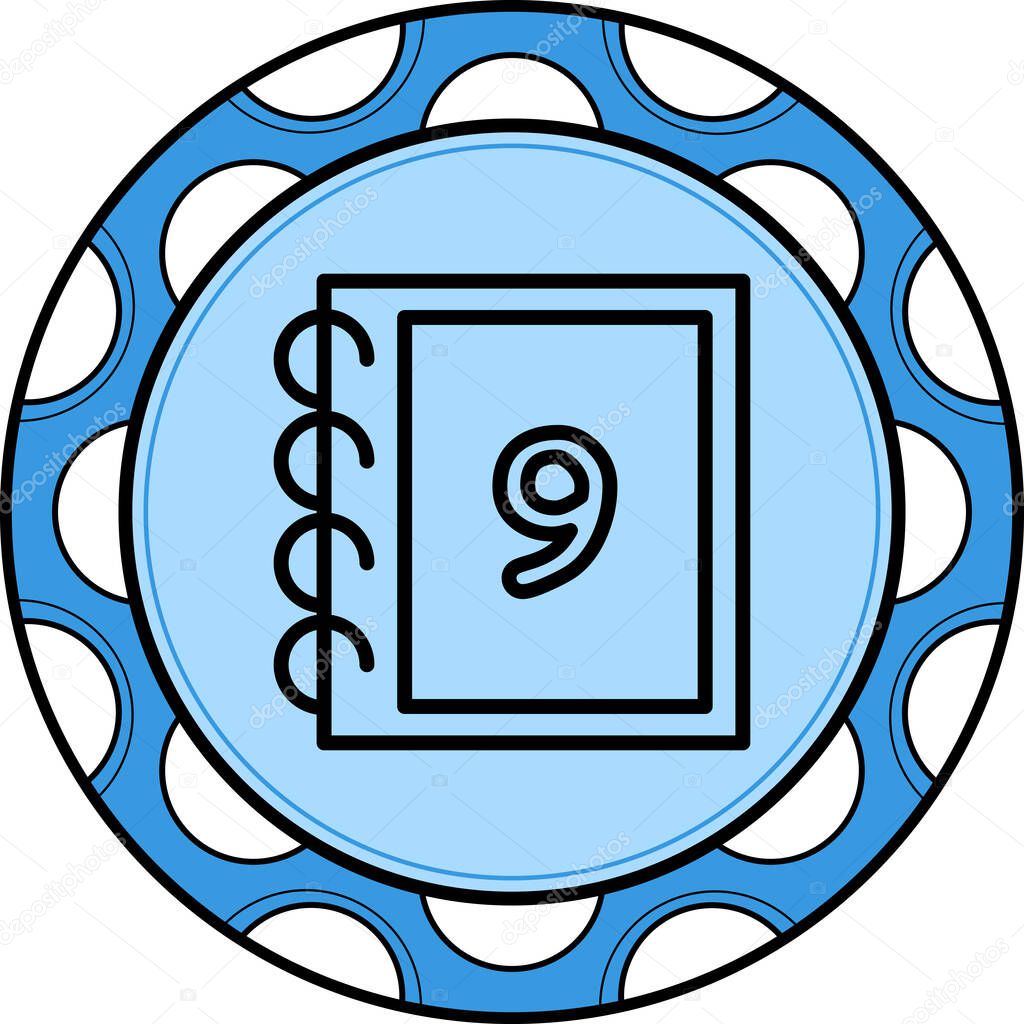 Math Nine Elegant Professional Flat Graphic Symbol