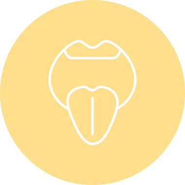 Dil Depresörü Eşsiz Yenilikçi Dijital Grafik Sembolü