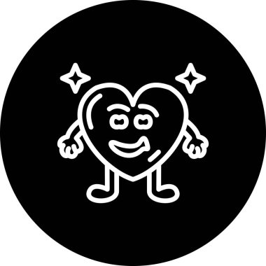 Sırıtkan Kalp Parlak Modern Yaratıcı Sanat Düzeni