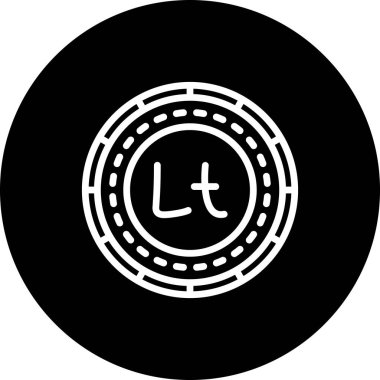 Litvanya Sikkesi Eşsiz Web Grafiksel Çizimi