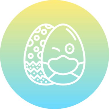 Paskalya Maskesi Yumurta Belirgin Asgari Markalaştırma Vektörü Varlığı