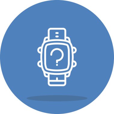 Akıllı Saat Sorusu Modern Dengeli Markalaştırma Vektörü Sembolü