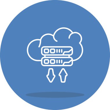 Bulut Sunucusu Yüksek Kaliteli Ölçeklenebilir Vektör İllüstrasyonu