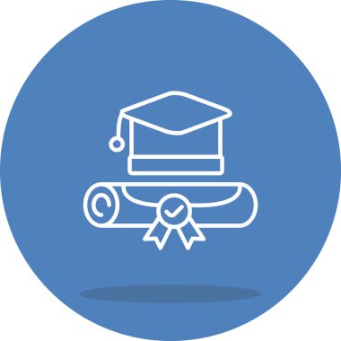 Akademik Şapka Yaratıcı Modern Düz Vektör Tasarımı