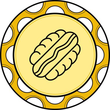 Hot Dog Profesyonel Asgari Yaratıcı Grafik Nesnesi