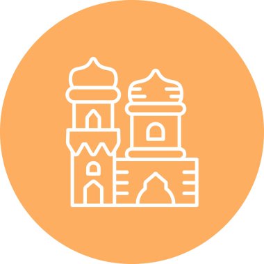 Minare Eşsiz Düz Dijital Tasarım Nesnesi