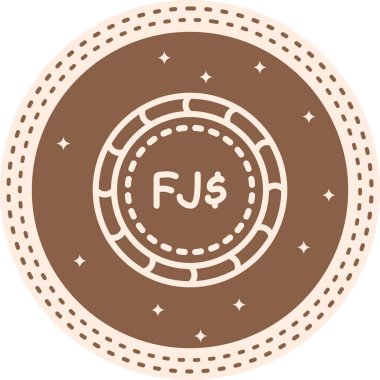 Fiji Doları Stili Düz Kullanıcı Arayüzü Özelliği