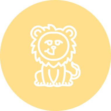 Aslan Dalgası Yüksek Kaliteli Ölçeklenebilir Vektör İllüstrasyonu