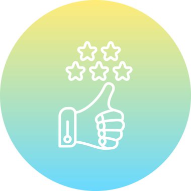 Beş Yıldız Sınıflandırma Asgari Dijital Grafik Sembolü