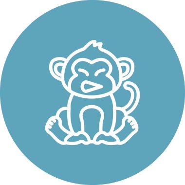 Surat asan Maymun Yüksek Kaliteli Ölçeklenebilir Vektör İllüstrasyonu