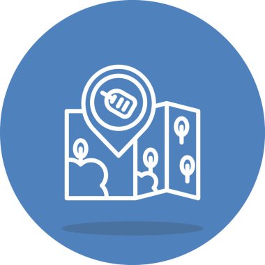 Konum Etiketi Zarif Modern Sanat Sembolü