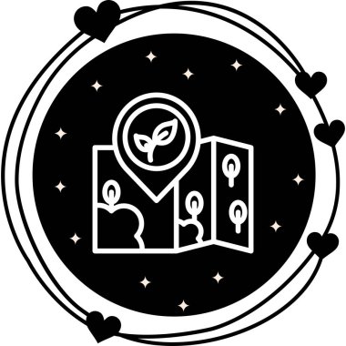 Konum: Eco Premium Minimal Düz Vektör İllüstrasyonu