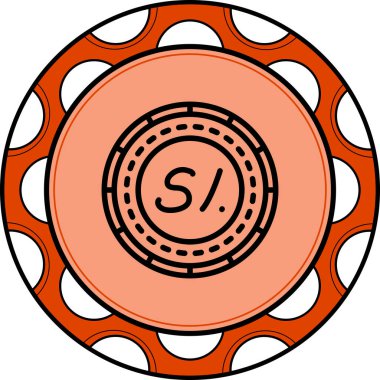 Peru Para Rafineri Zarif Vektör Sanat Nesnesi