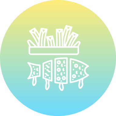 Balık ve Chips Zarif Minimum Dijital Tasarım Özelliği