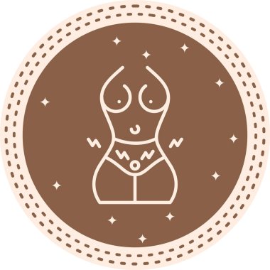 Pelvik Ağrı Eşsiz Düz Dijital Tasarım Nesnesi