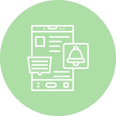 Bildirimleri Zorla Eşsiz Yenilikçi Dijital Grafik Sembolü