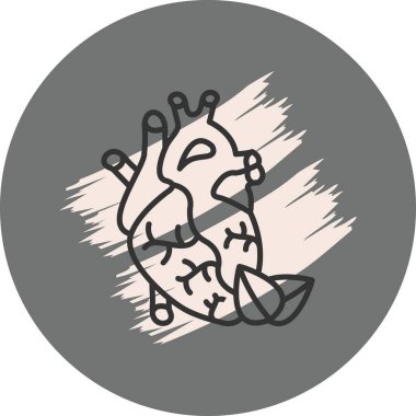 Sağlıklı Kalp Premium Dijital Tasarım Sembolü