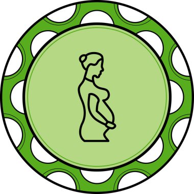 Hamile Kadın Minimum Dijital Tasarım Özelliği