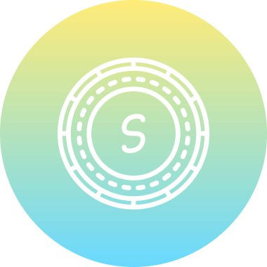 Avusturya Şilini Parası Zarif Dijital Tasarım Sembolü