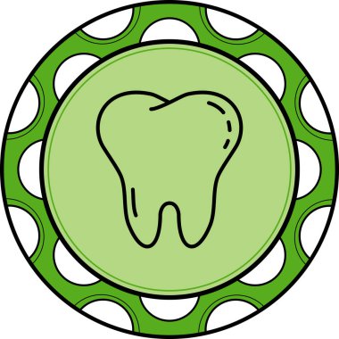 Diş Premium Minimal Düz Vektör İllüstrasyonu