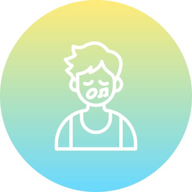 Şarkı Söyleyen Çocuk Eşsiz Web Grafik İllüstrasyonu