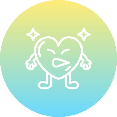 Grimacing Heart Dengeli Yenilikçi Ürün Grafik Elementi