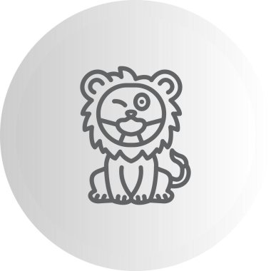 Maskeli Aslan Yaratıcı Minimum Vektör Sanatı Özelliği