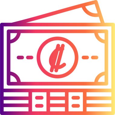 Kosta Rika Kolon Notları Yüksek Çözünürlüklü Minimum Vektör Tasarımı