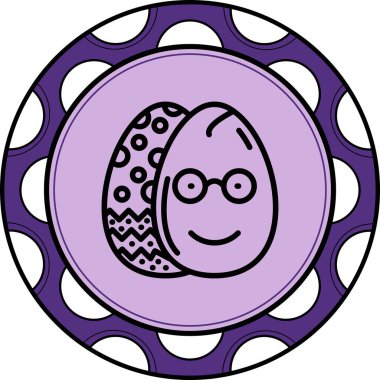 Paskalya İneği Yumurtası Minimum Düz Kullanıcı Deneyimi Sembolü