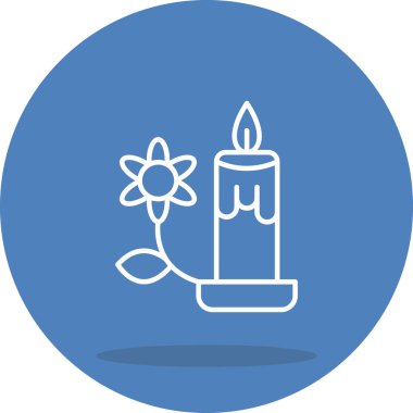 Spa Candle Kalın Web Grafik İllüstrasyonu