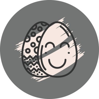 Paskalya Allık Yumurtası Zarif Dijital Tasarım Sembolü