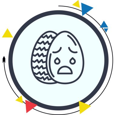 Paskalya Terli Yumurta Minimum Düz Yaratıcı Grafik Tasarımı