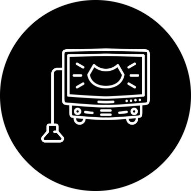 Ultrason Makinesi Zarif Profesyonel Düz Grafik Sembolü