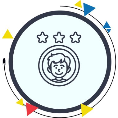 Kullanıcı Sınıflandırma Sistemi Dengeli Profesyonel Markalaşma Grafik Sembolü