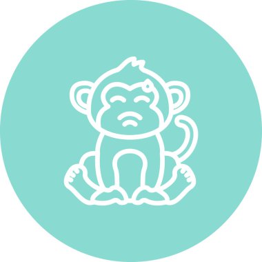 Utangaç Maymun Yaratıcı Eşsiz Ürün Tasarım Elemanı