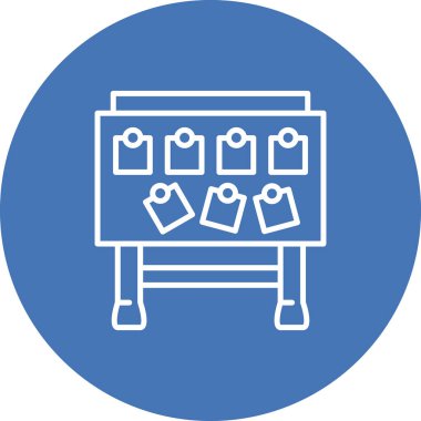 School Notice Board Premium Minimal Flat Vector Illustration