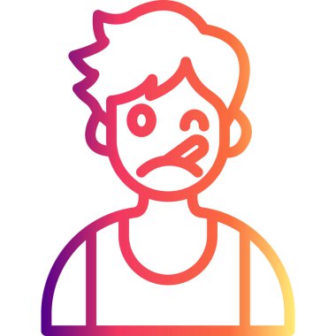 Boy Thermometer Distinct Minimal Branding Vector Asset