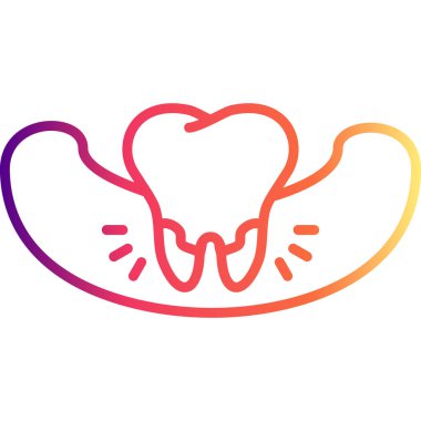 Gum Recession Unique Flat Digital Design Object